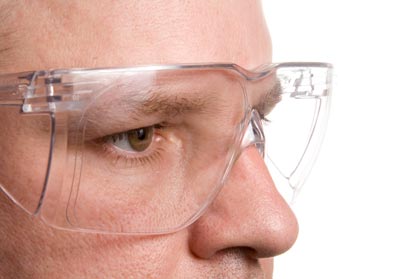 Eye Protection during cleanup of aqueous and uv coatings